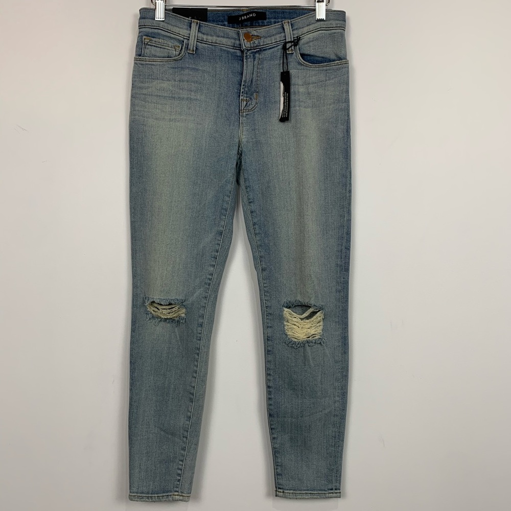 NWT J Brand Destroyed Mid Rise Capri Skinny Jean - Picture 2 of 5